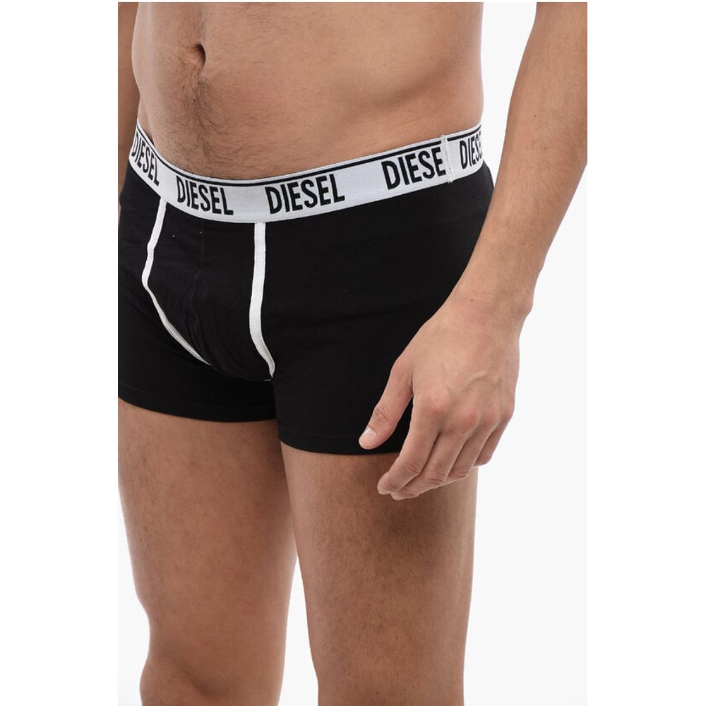 Set of 2 Stretch Cotton Boxer with Logoed Elastic Band