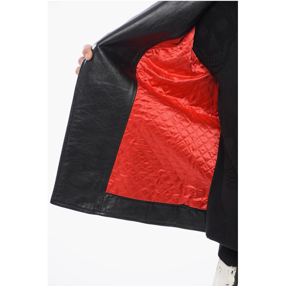 Brushed Leather Quilted Biker Jacket