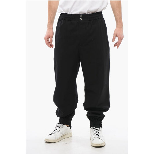 4-Pocketed Cotton Pants with Elastic Cuffs