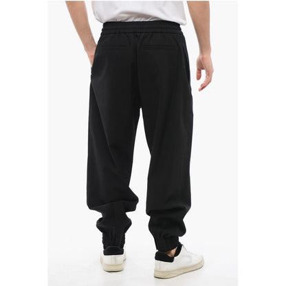 4-Pocketed Cotton Pants with Elastic Cuffs