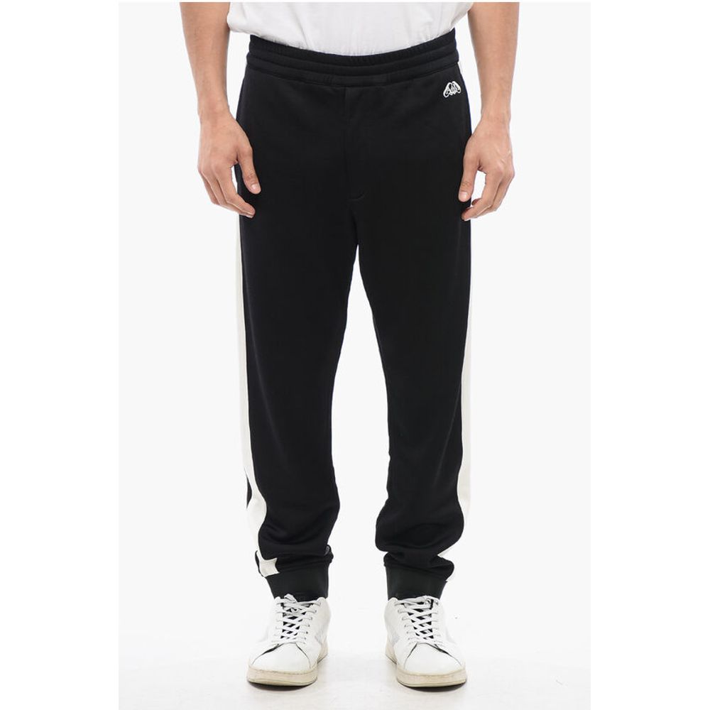 Cotton-blended Sweatpants with Side Bands