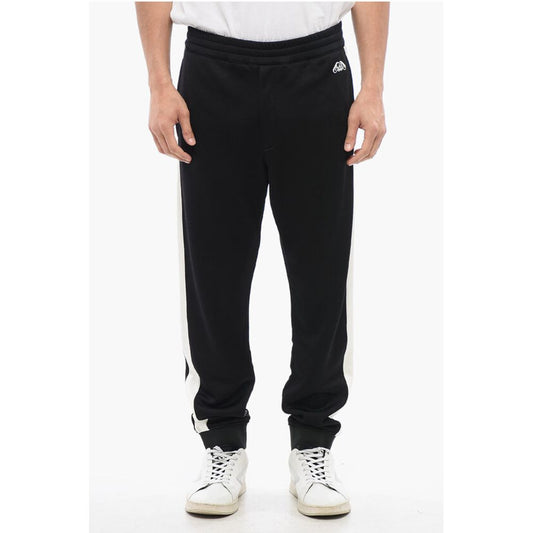 Cotton-blended Sweatpants with Side Bands