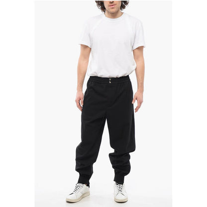 4-Pocketed Cotton Pants with Elastic Cuffs