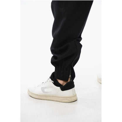 Wool Cuffed Pants with Elastic Waistband
