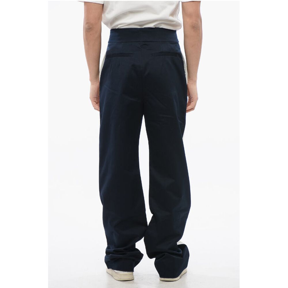 Straight Fit Chinos Pants with Side Contrasting Bands