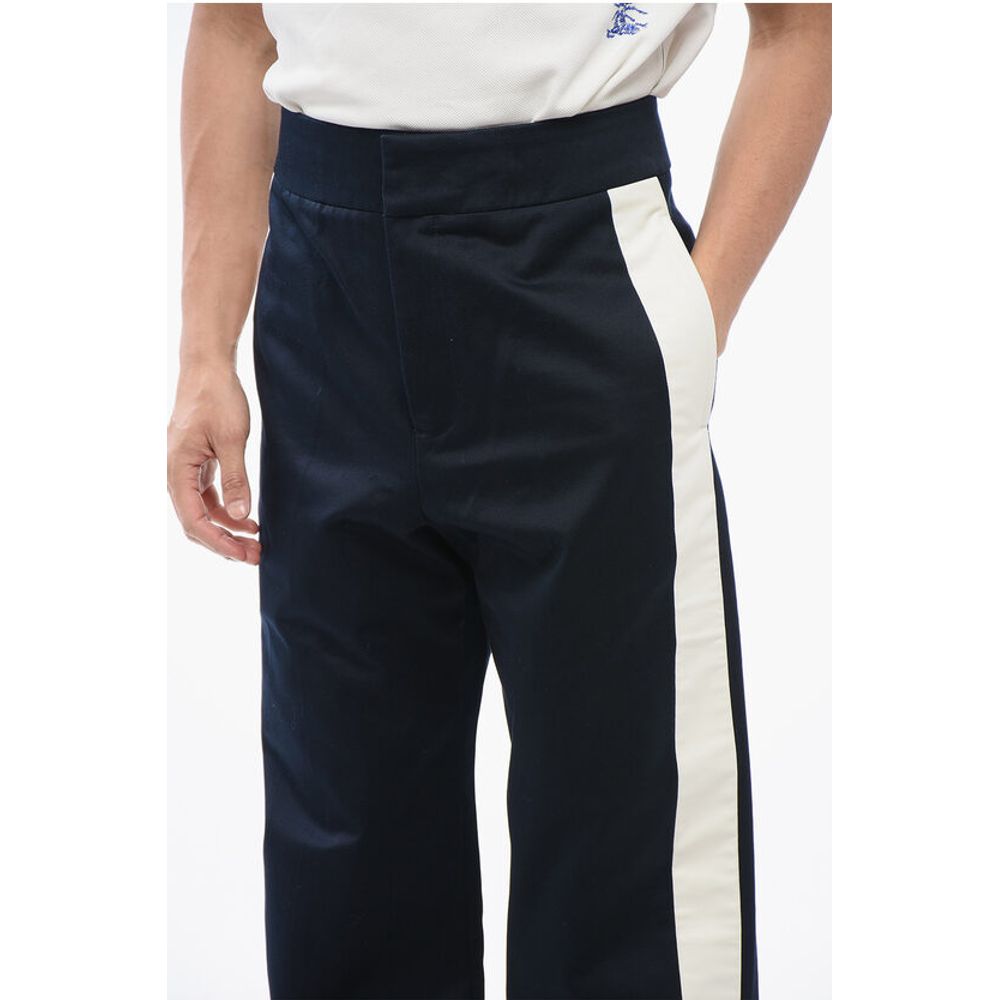 Straight Fit Chinos Pants with Side Contrasting Bands
