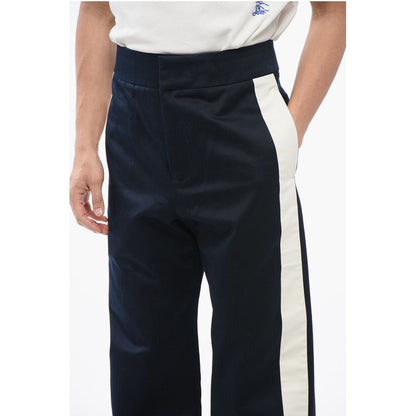 Straight Fit Chinos Pants with Side Contrasting Bands