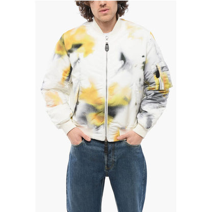 Front Zipped BLURRED Padded Bomber Jacket