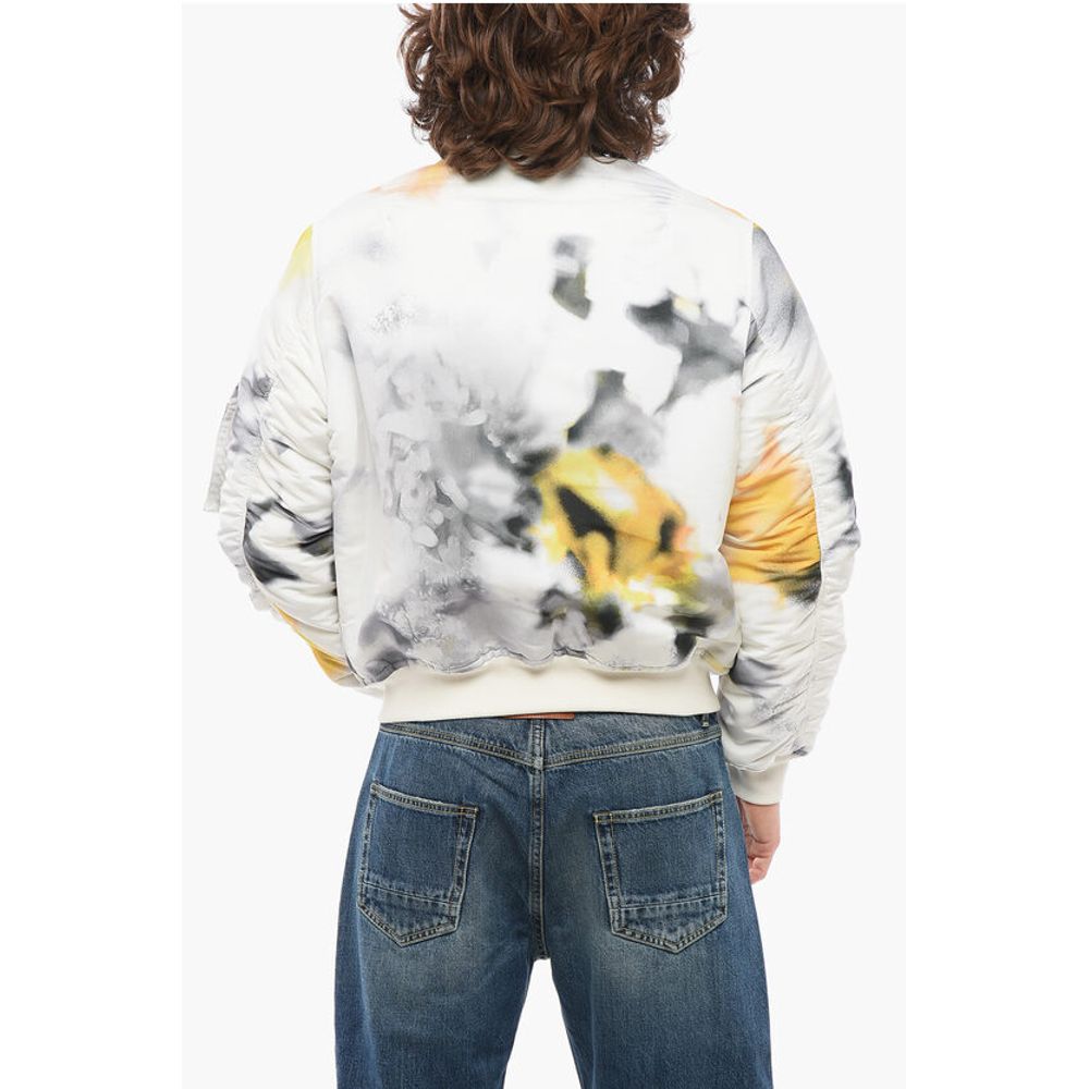 Front Zipped BLURRED Padded Bomber Jacket