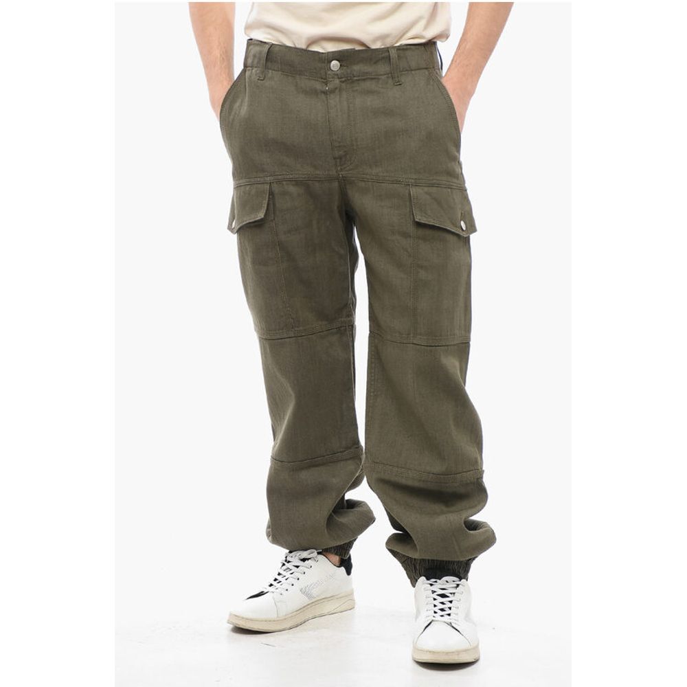 Cotton Cargo Pants with Cuffs