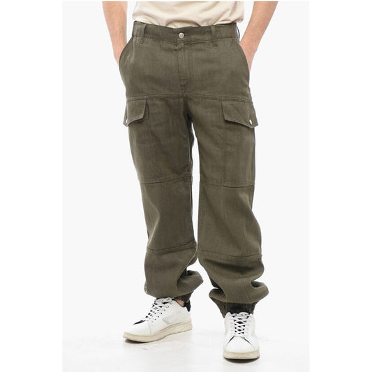 Cotton Cargo Pants with Cuffs