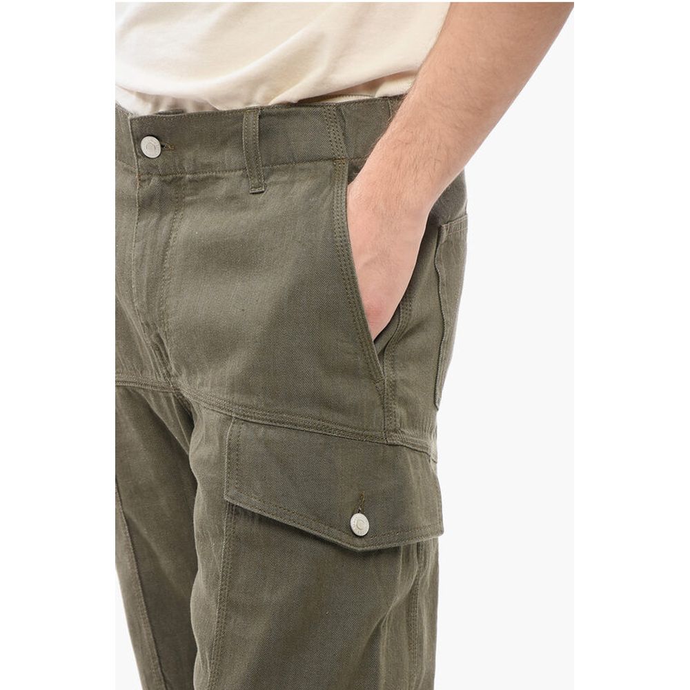 Cotton Cargo Pants with Cuffs