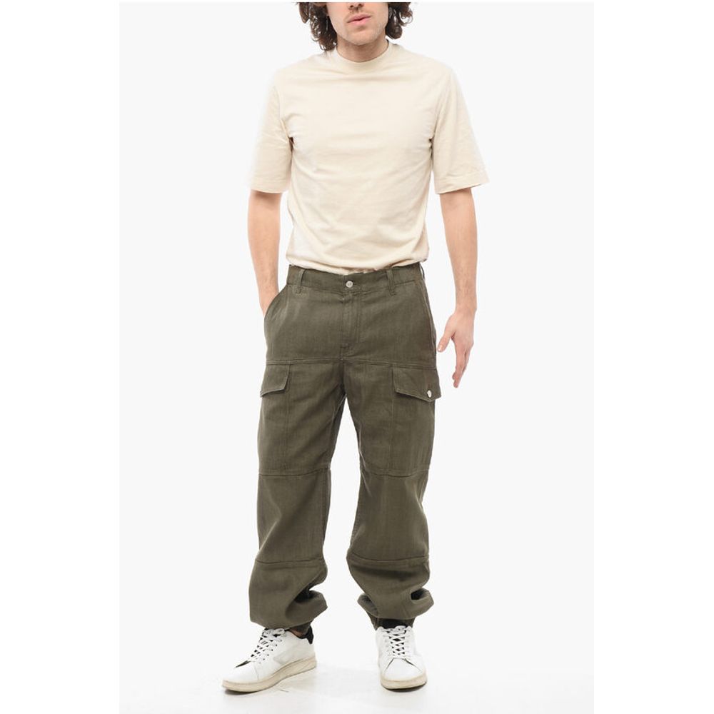 Cotton Cargo Pants with Cuffs