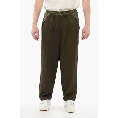 EMPORIO Viscose Straight Fit Pants with Nylon Inserts