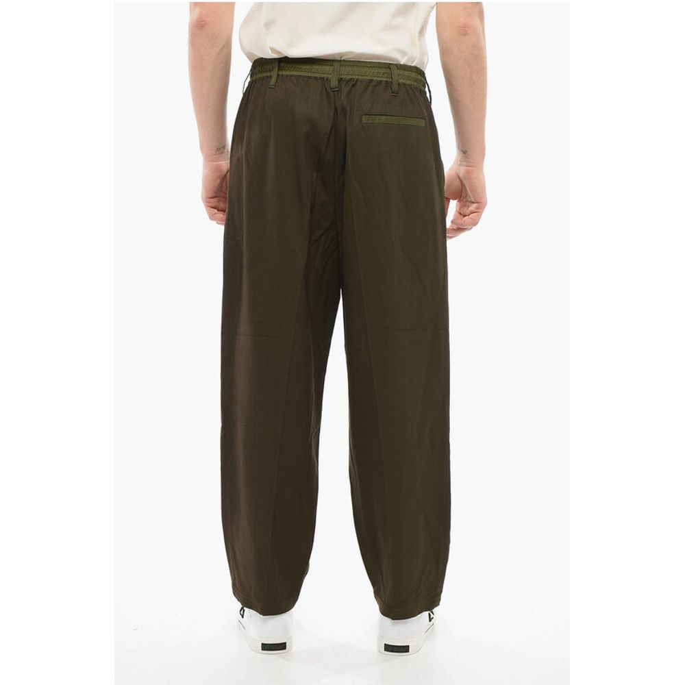 EMPORIO Viscose Straight Fit Pants with Nylon Inserts