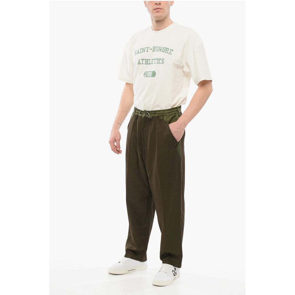 EMPORIO Viscose Straight Fit Pants with Nylon Inserts