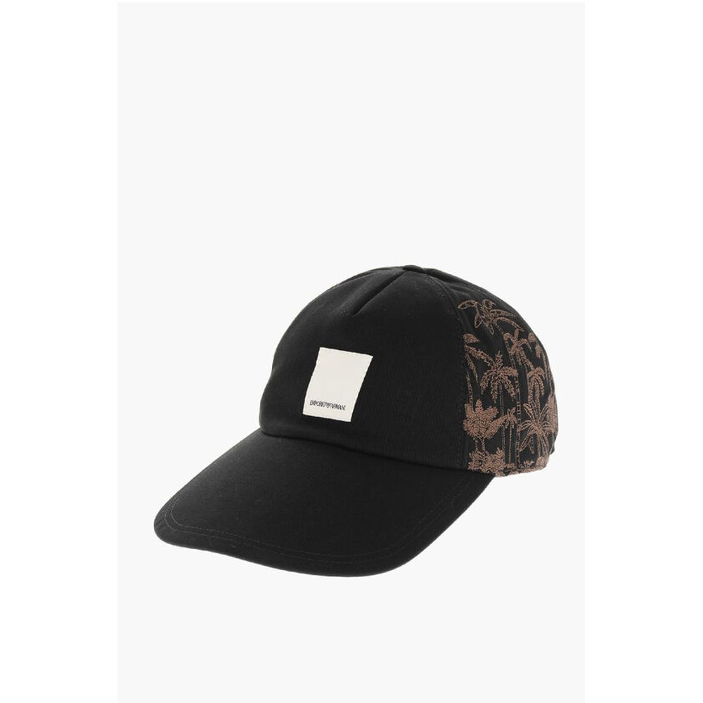 EMPORIO Cotton Twill Cap with Embroidered Palms