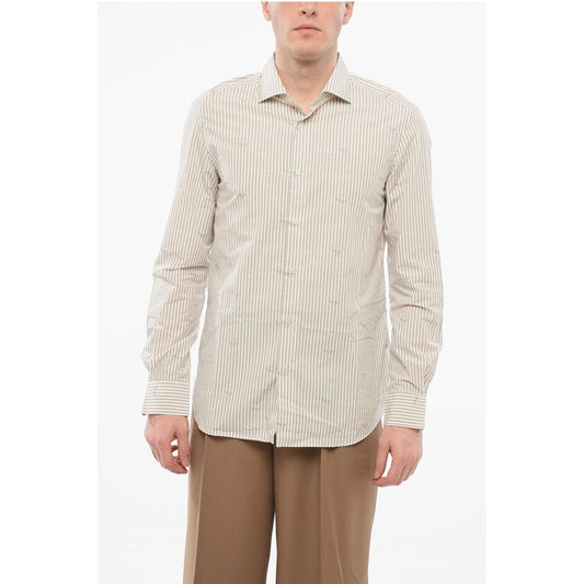 EMPORIO Balanced Stripe Popeline Cotton Shirt