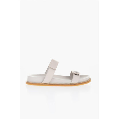 Strap Closure Leather Sandals