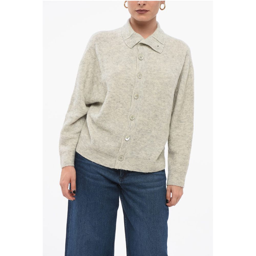 EMPORIO Turtleneck Wool Blend Cardigan