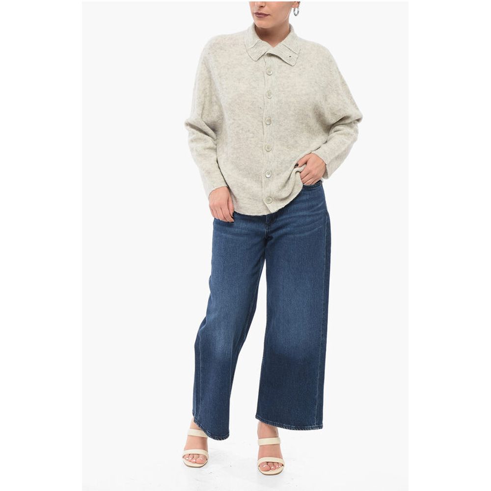 EMPORIO Turtleneck Wool Blend Cardigan