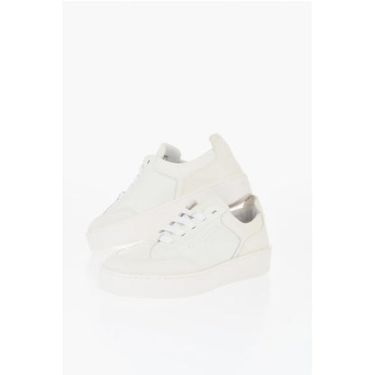 Hammered Leather Low-Top Sneakers