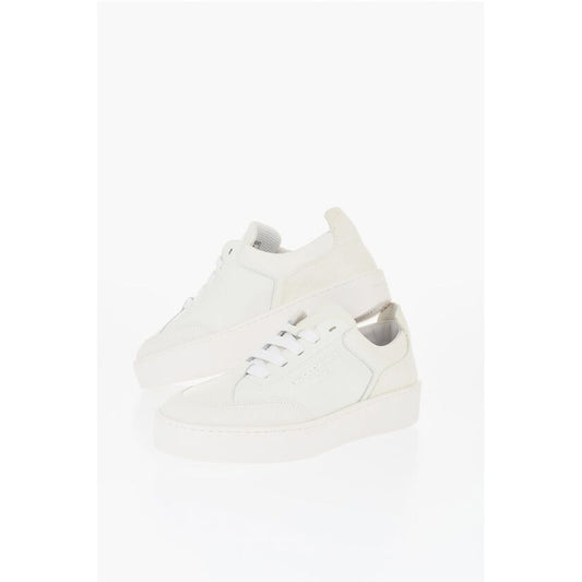 Hammered Leather Low-Top Sneakers
