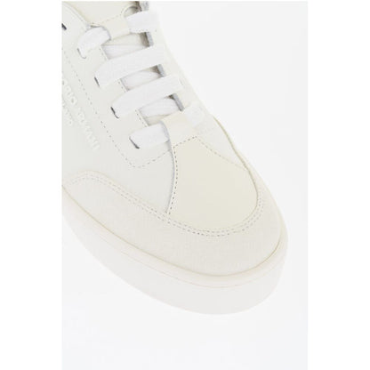 Hammered Leather Low-Top Sneakers