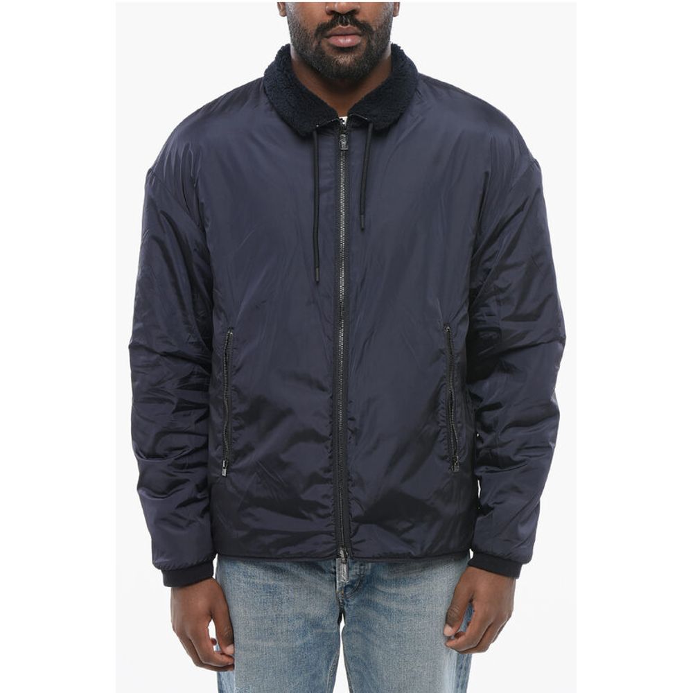 EMPORIO Reversible Windbreaker with Sherpa Lining