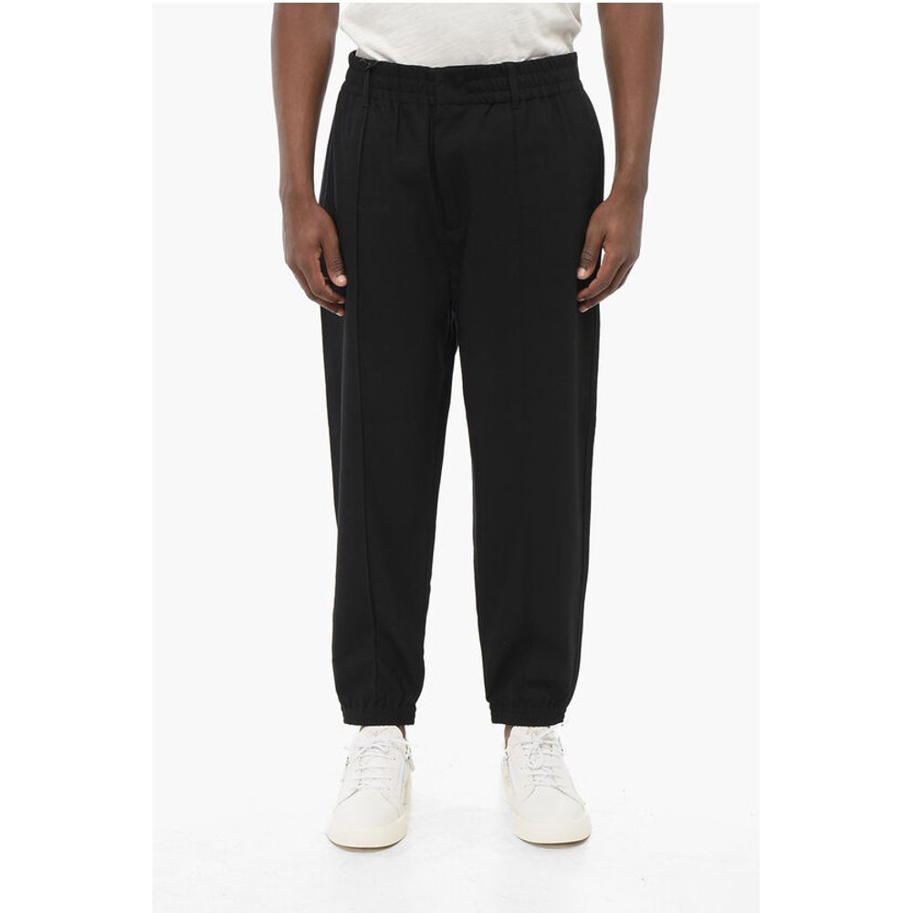EMPORIO Front Pleated 4-Pocketed Pants with Cuffs