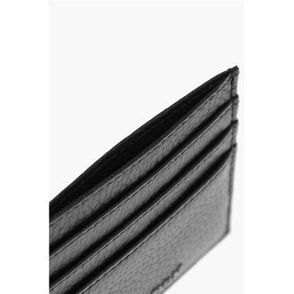 EMPORIO Textured Leather Card Holder with Embossed Logo