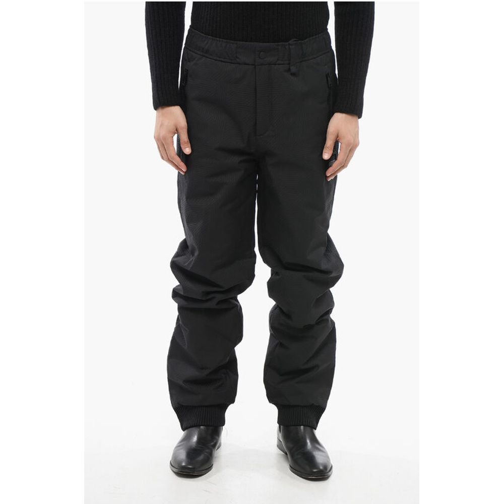 Nylon Ski Pants with Knitted Cuffs