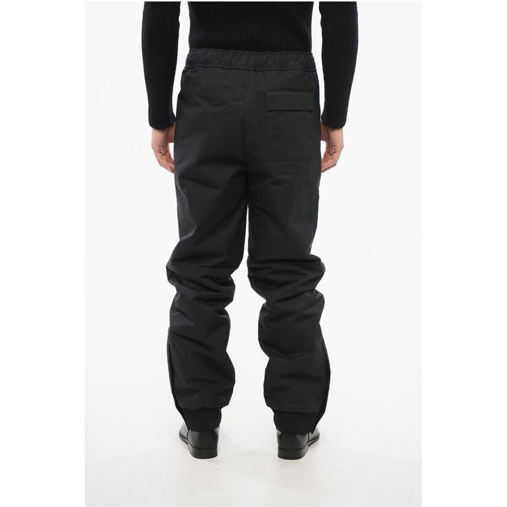 Nylon Ski Pants with Knitted Cuffs