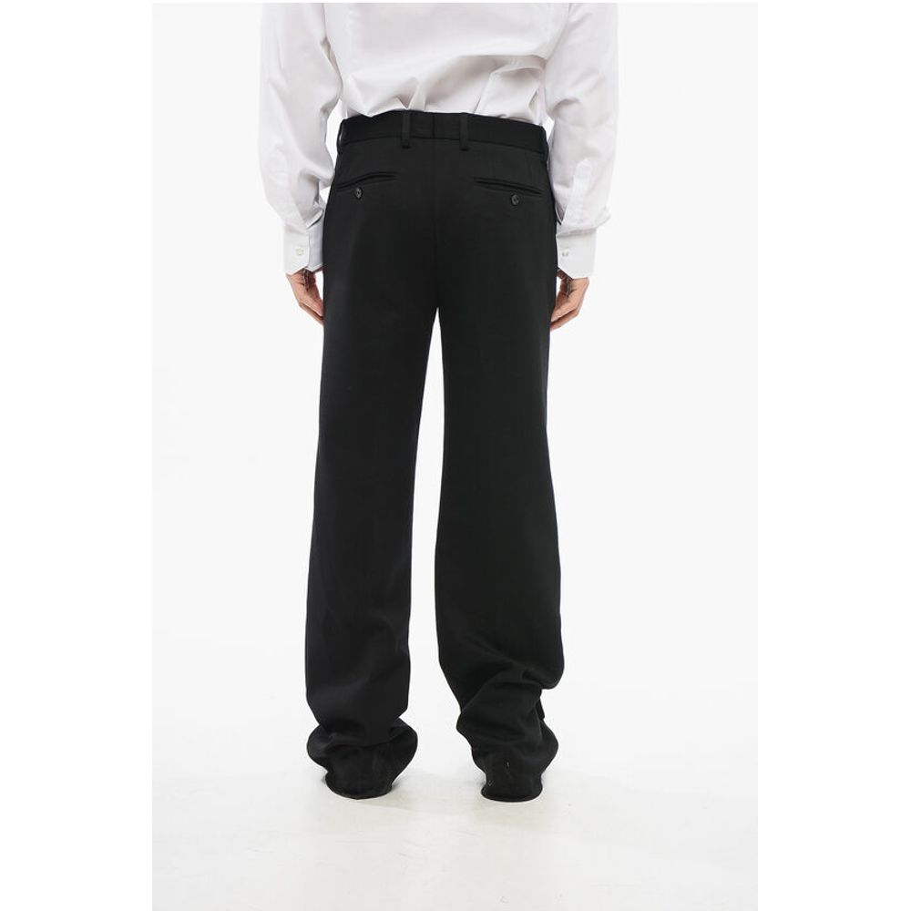 Cotton Blend Bootcut Pants with Belt Loops