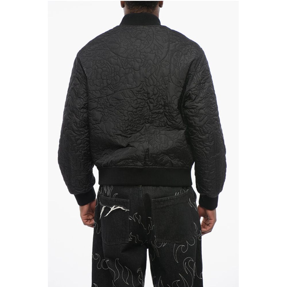 Quilted BAROCCO Bomber Jacket with Jewel Buttons