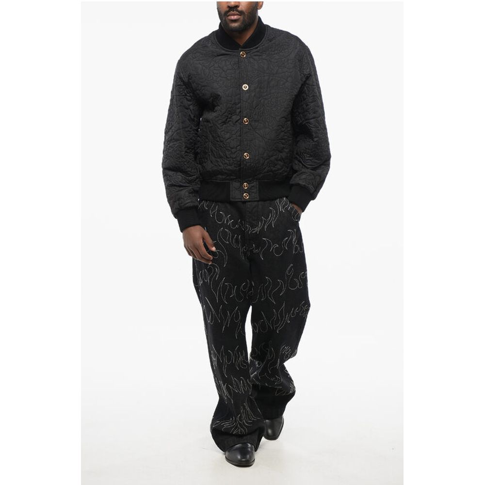Quilted BAROCCO Bomber Jacket with Jewel Buttons