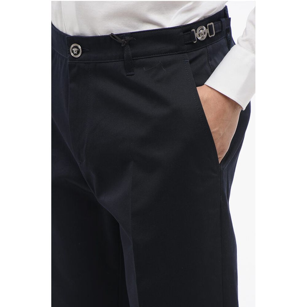 Cotton Chinos Pants with Side Martingales