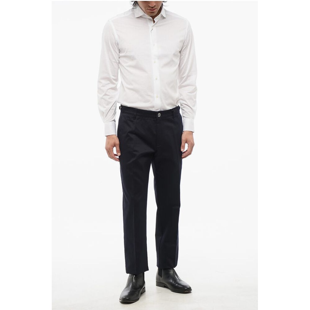 Cotton Chinos Pants with Side Martingales