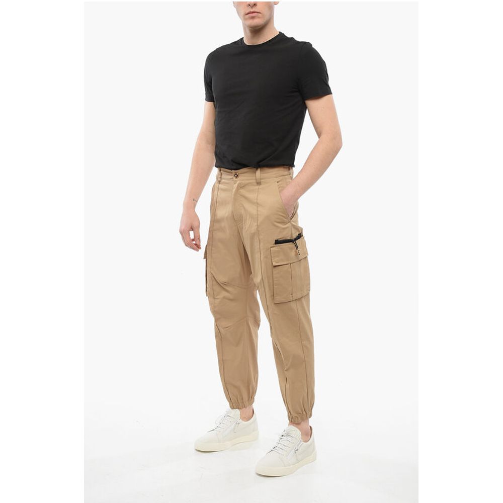Cotton Cargo Pants with Cuffs