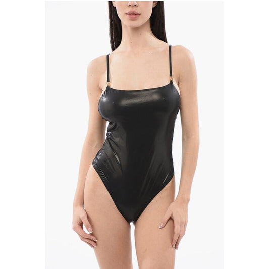 One-piece Swimsuit with Metallic Effect
