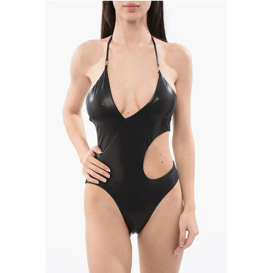 Cut-out One-piece Swimsuit with LA GRECA Logo