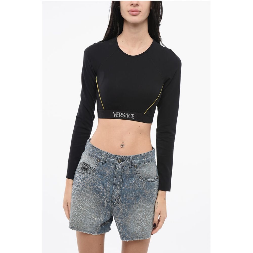 Crop Top with Logoed Band