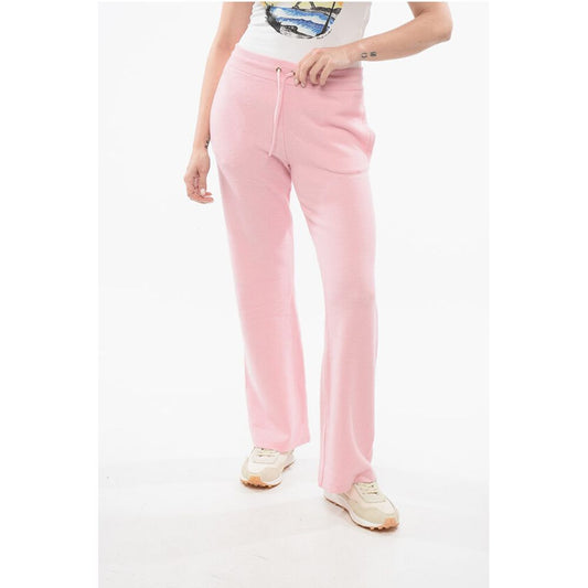 Knitted Bootcut Sweatpants with Elastic Waistband