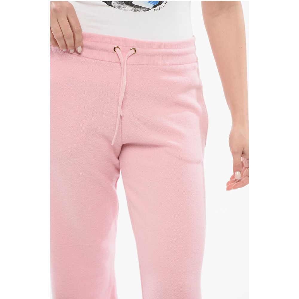 Knitted Bootcut Sweatpants with Elastic Waistband