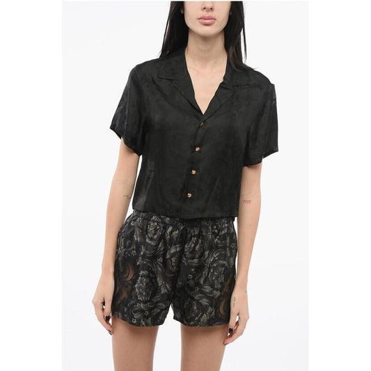Satin Pyjama Top with Barocco Motif