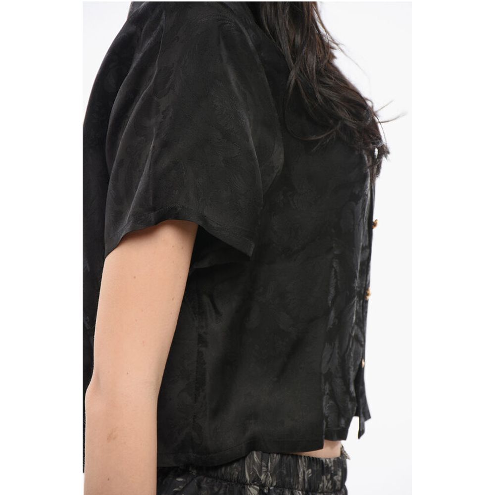 Satin Pyjama Top with Barocco Motif