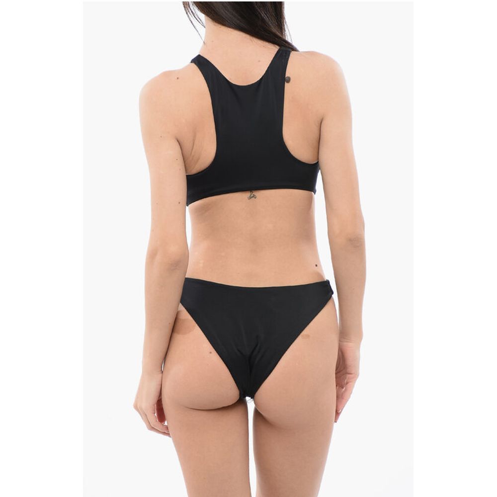 Cut-out One-piece Swimsuit with Medusa Logo