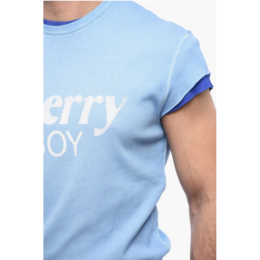 Layered CHERRY BOY T-shirt with Choke Fit