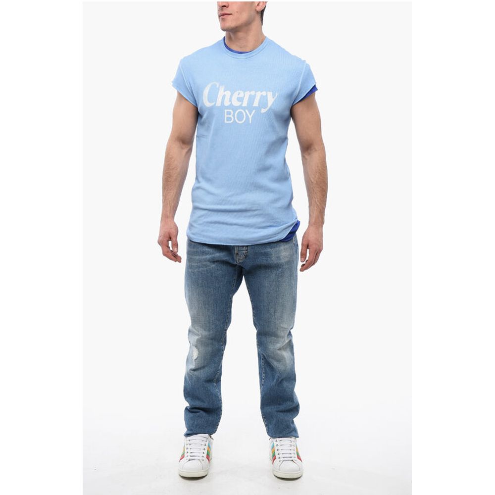 Layered CHERRY BOY T-shirt with Choke Fit