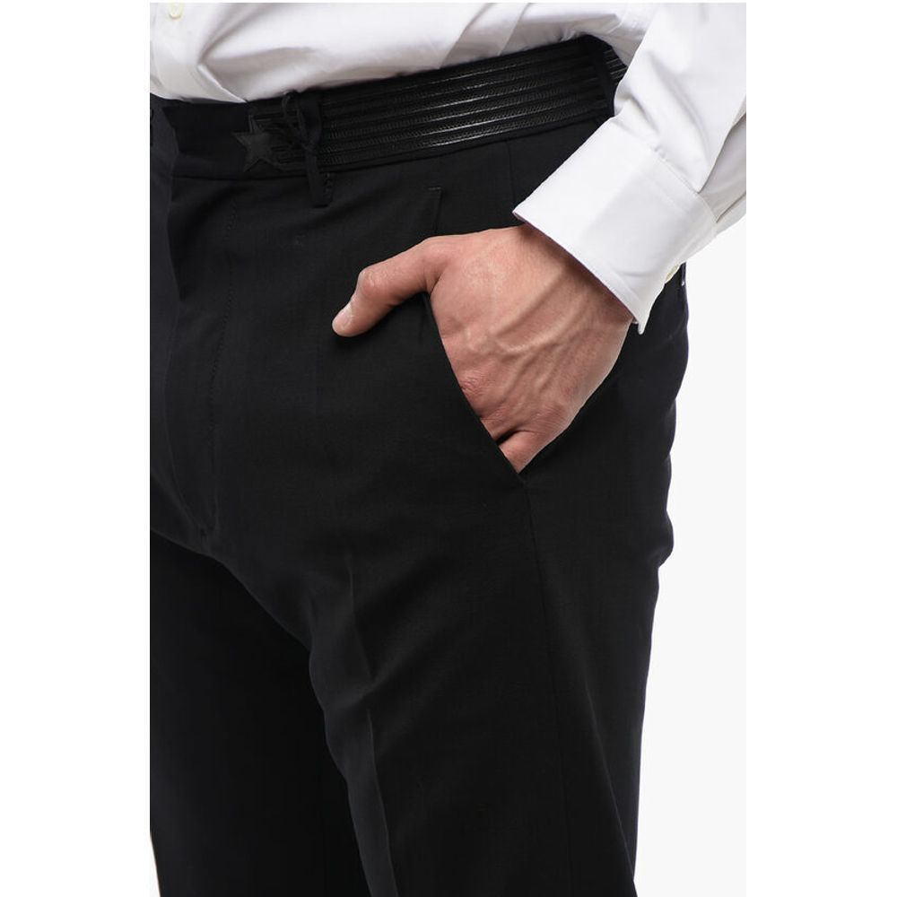 Cigarette Pants with Striped Detail